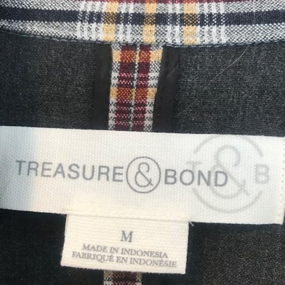 Treasure & Bond Plaid Blazer Size Medium - Picture 4 of 5
